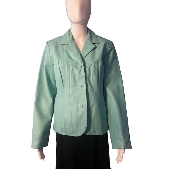 Wilson Leather Maxima Blazer Jacket Blue Motorcycle Biker Moto Racer Career SZ L - Picture 2 of 13